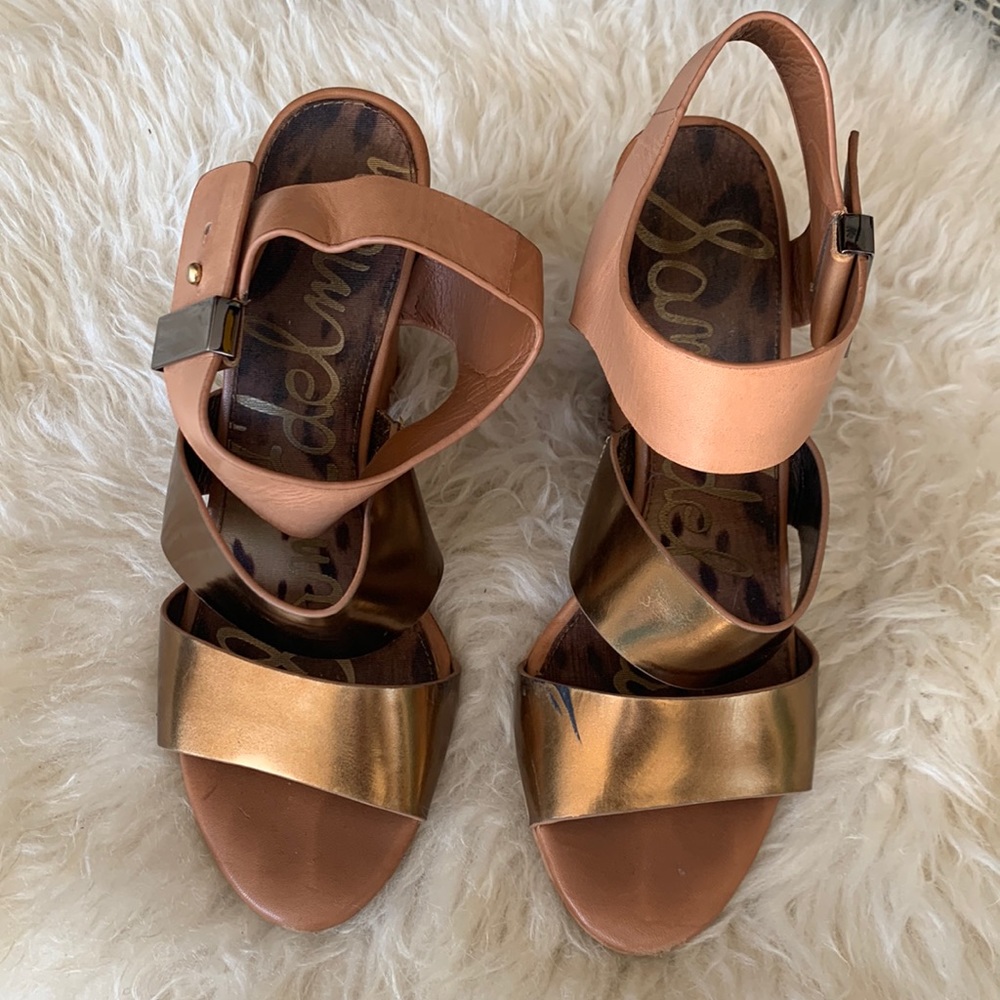 Metallic heels